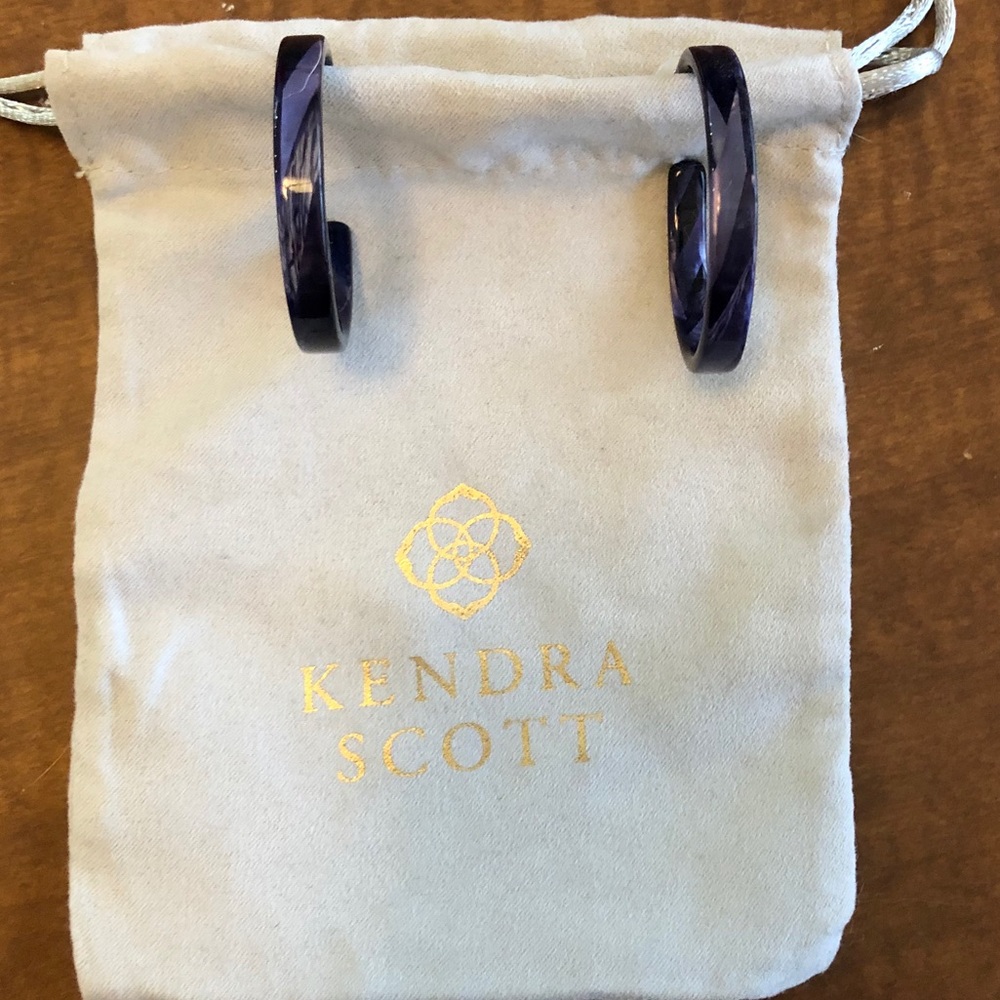 Kendra Scott Kash Hoop Earrings in Indigo Acetate